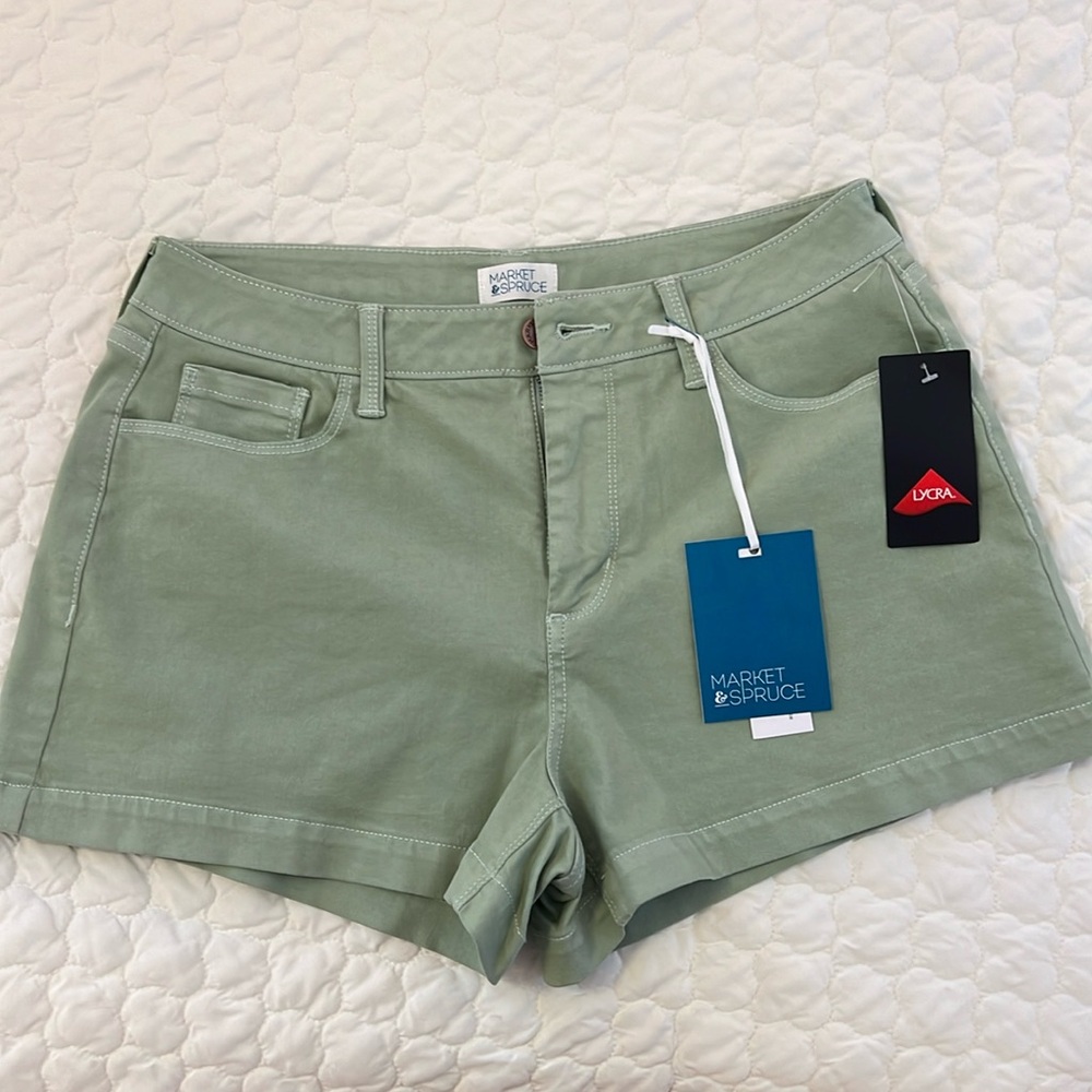 Market & Spruce Olive Green Women’s Casual Shorts